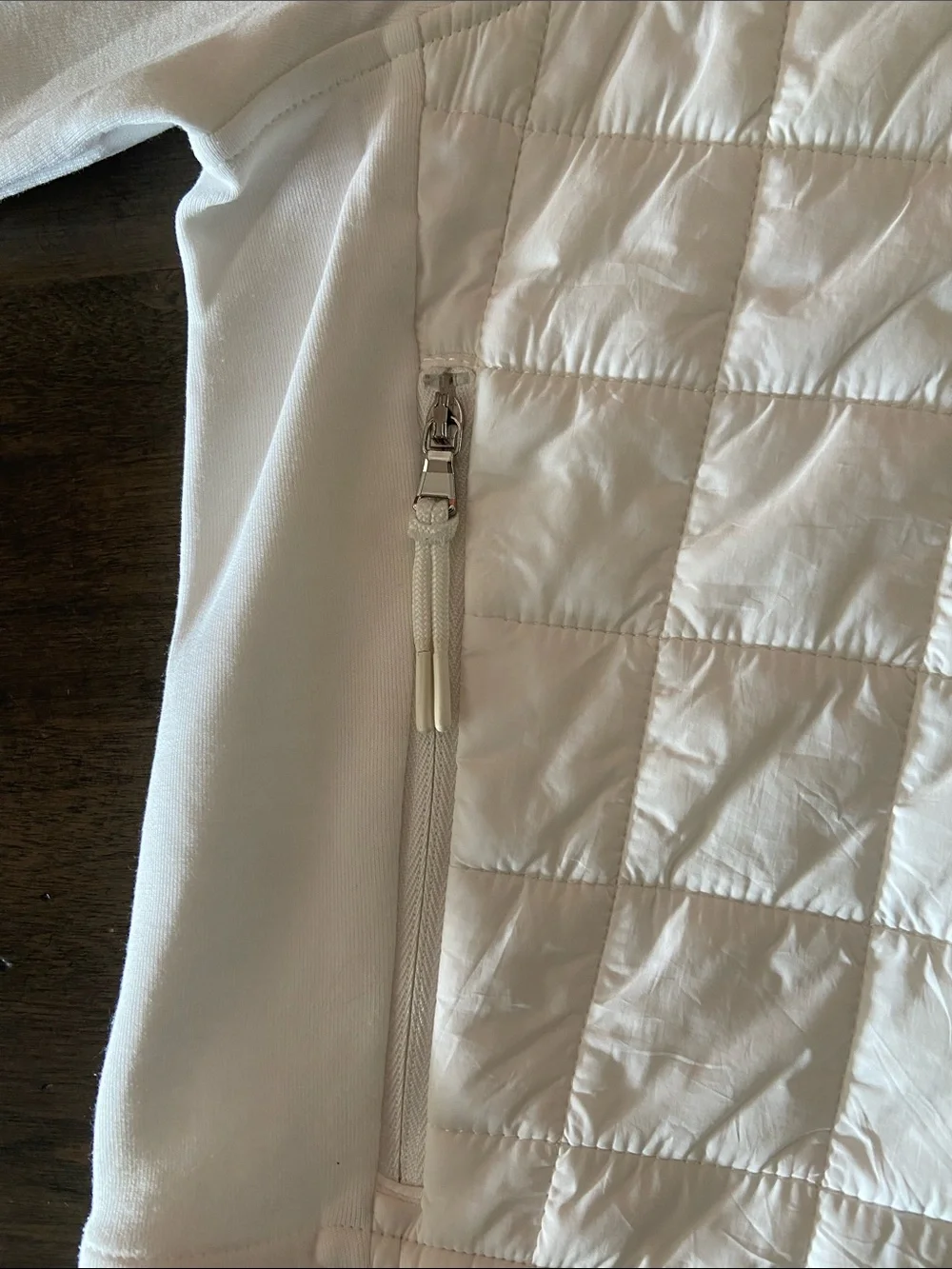 Old Navy White Quilted-Front Hooded Jacket